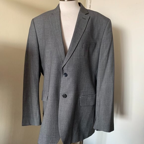 Banana Republic Gray Tailored Fit 100% Wool Sport Coat Blazer Jacket Men 44R
